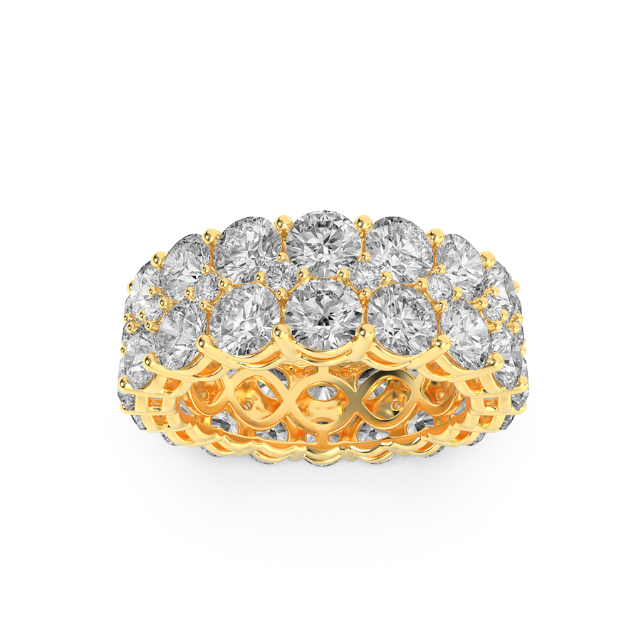 14K Yellow Gold 8ctw Lab Diamond Ring SZ 7