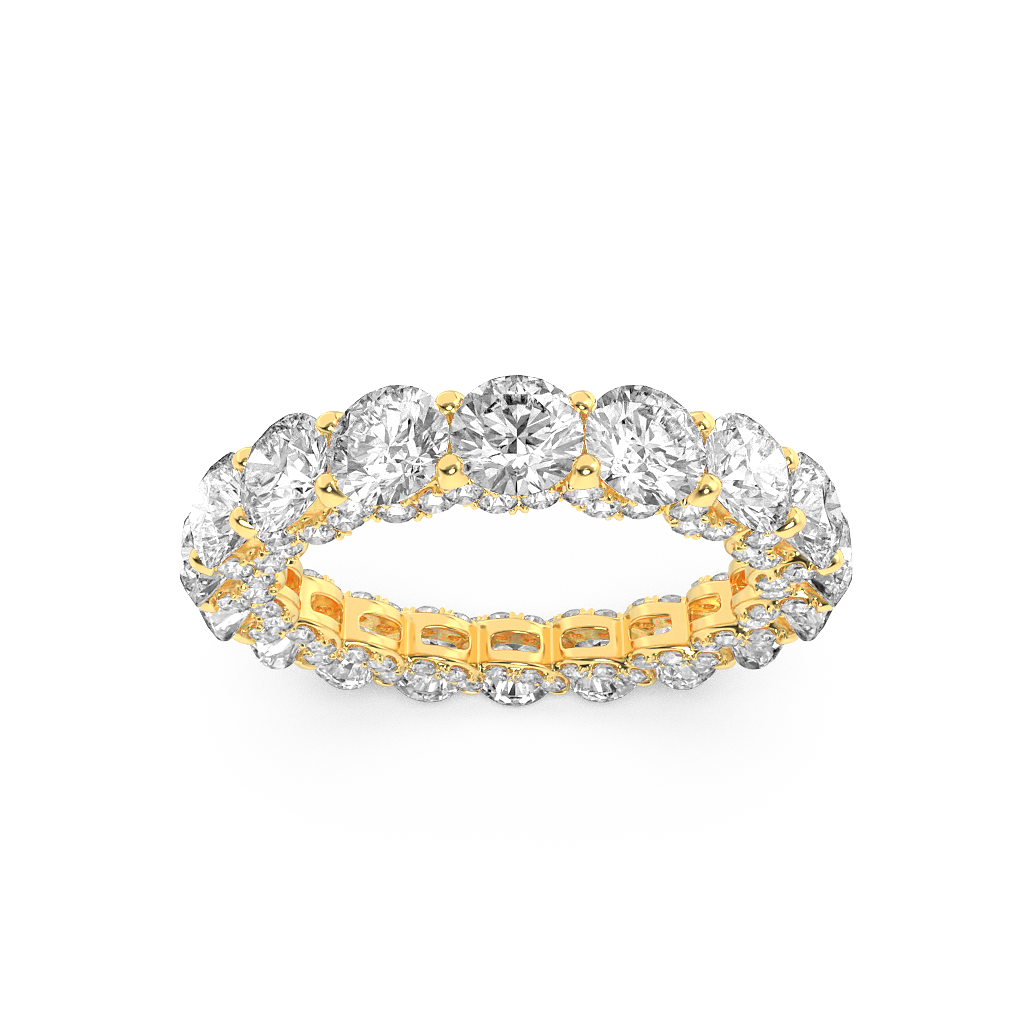 14K Yellow Gold 5ctw F+ VS+ Lab Diamond Ring Sz 7