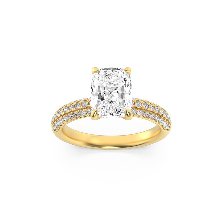 14K Yellow Gold 1.7ctw Lab Diamond Solitaire Ring Sz 7