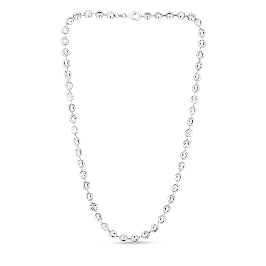 Sterling Silver 6mm Moon-cut Bead Chain