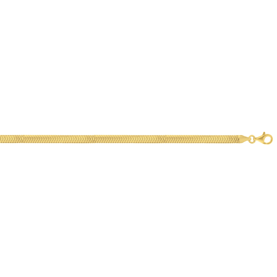 Gold Over Silver 4.2mm Oval Snake Chain