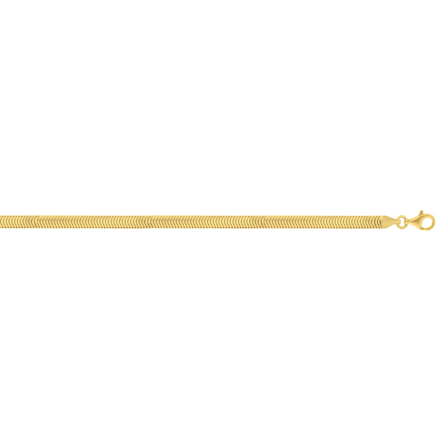 Gold Over Silver 4.2mm Oval Snake Chain