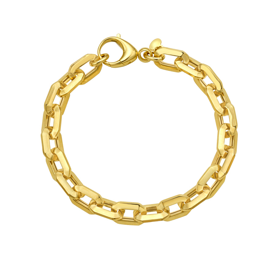 14K Faceted Octagonal Link Chain