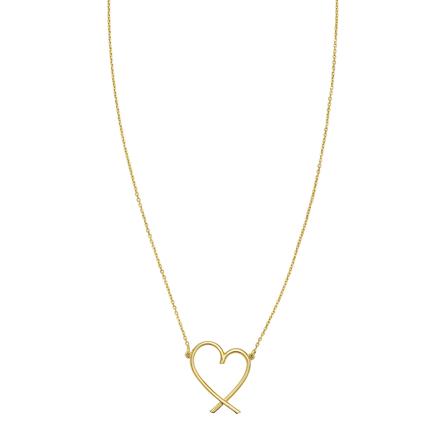 14K Delicate Heart Necklace
