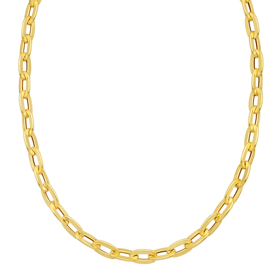 14K Long Mirror Rolo Link Chain