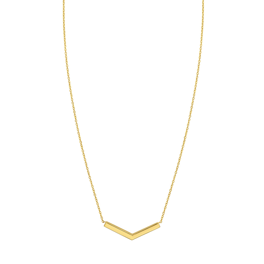 14K Chevron Necklace