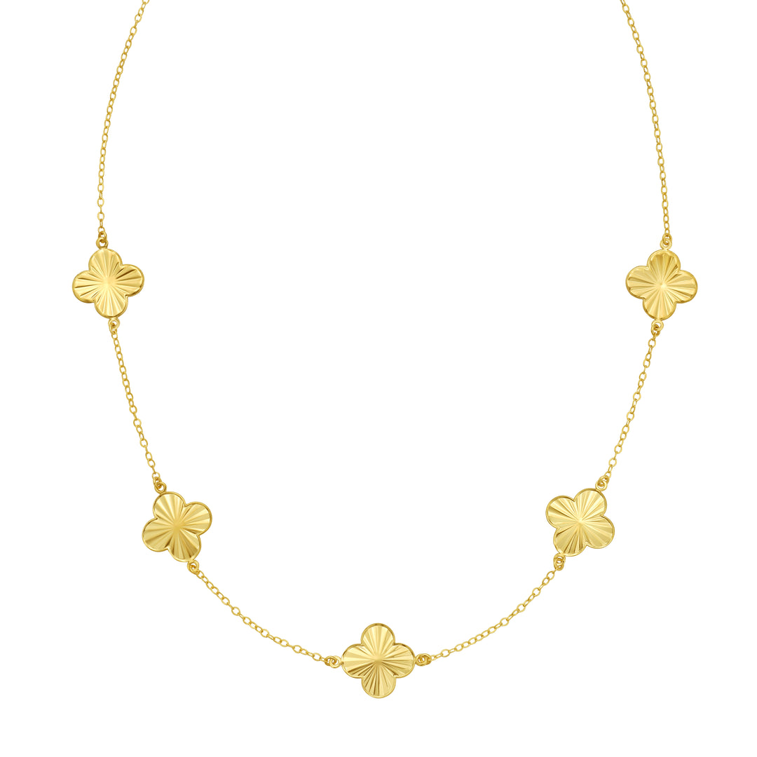 14K Golden Clover Necklace