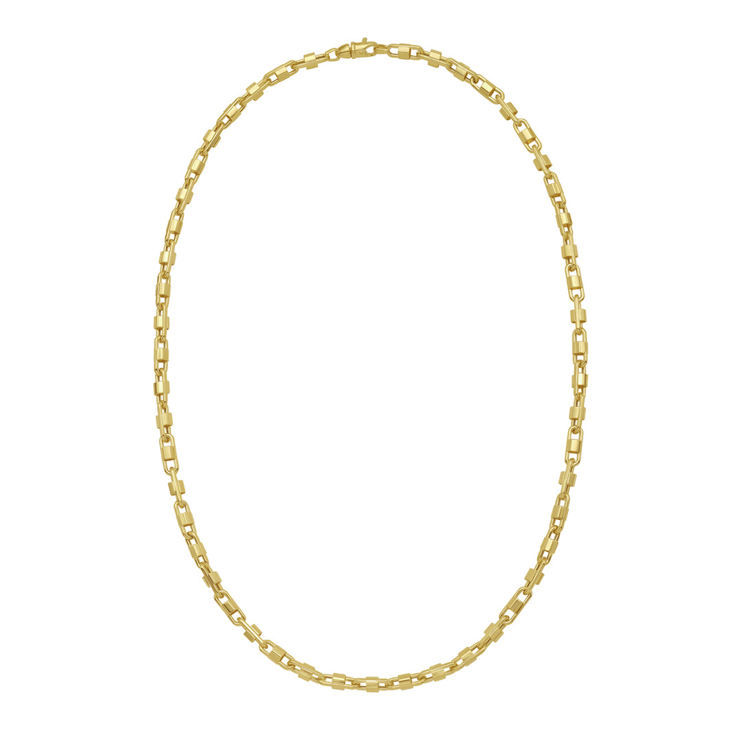 14K Gold Square Byzantine Necklace