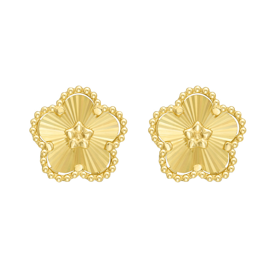 14K Gold Daisy Earrings