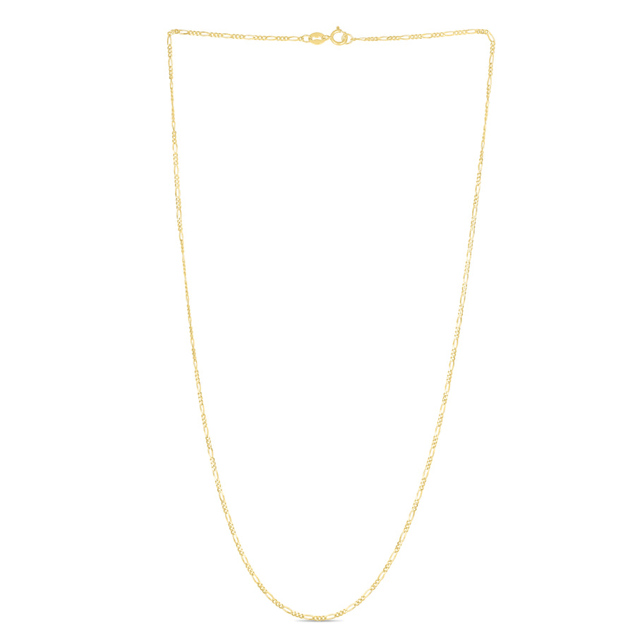 14K Gold 1.9mm Figaro Chain