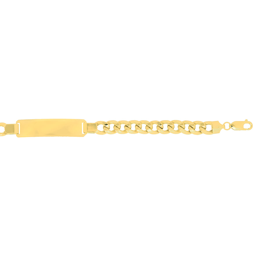 14K Gold 8mm Polished ID Bracelet