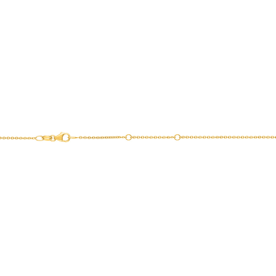 18K Gold 1.3mm Double Extendable Cable Chain
