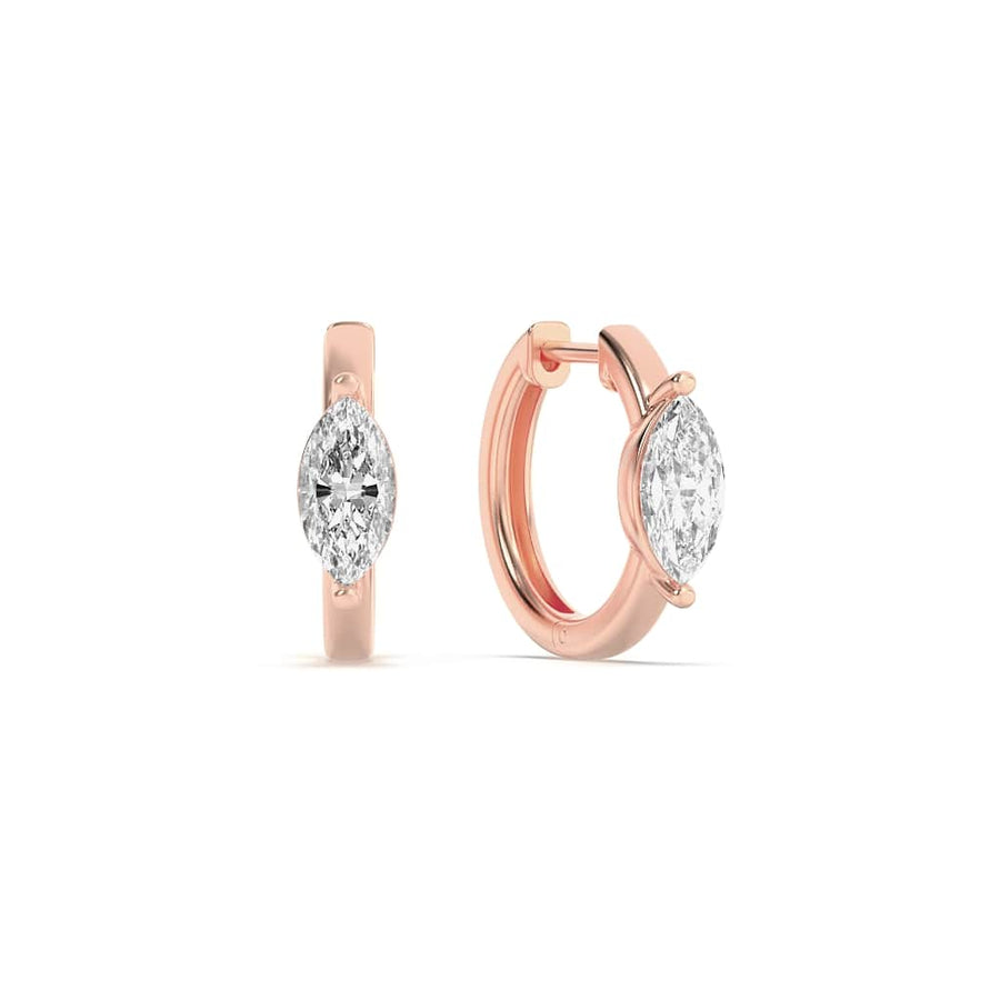 14KR 1.5ct Lab Diamond Marquise Stud Earrings