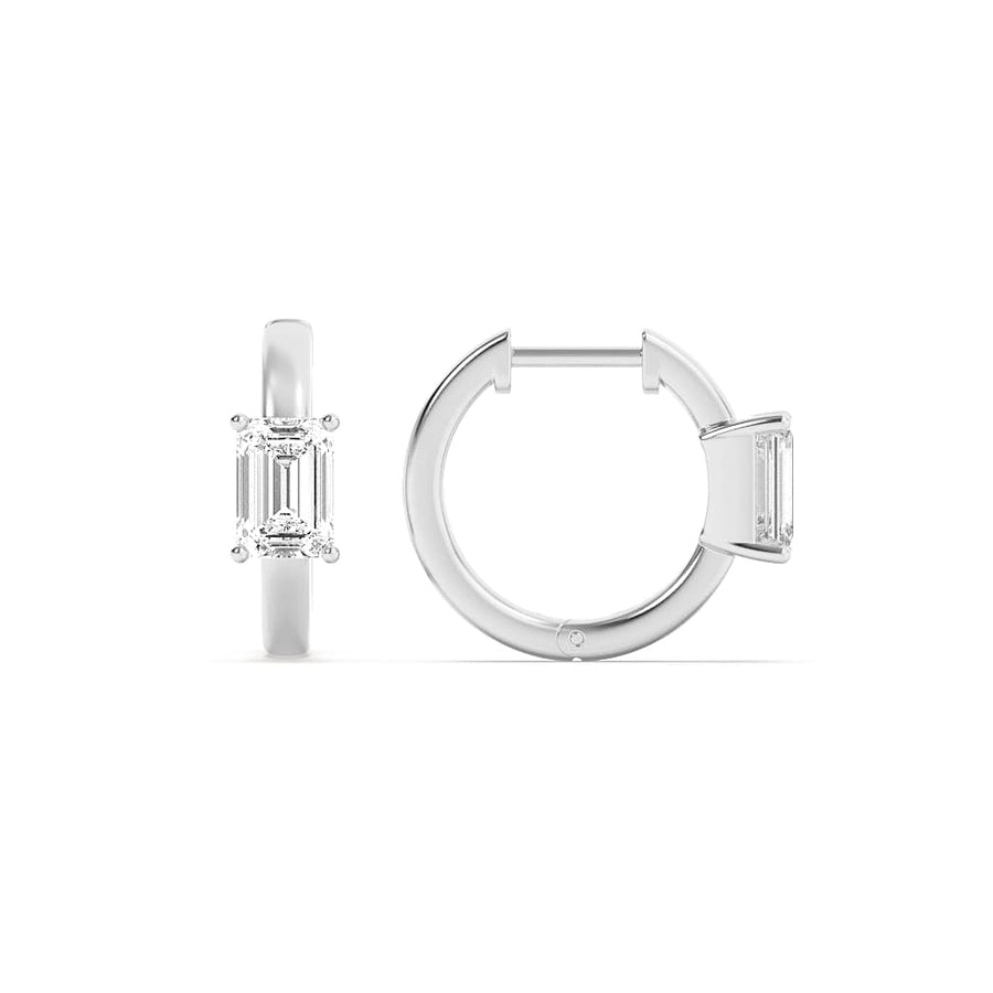 14KW 1.5ct Lab Diamond Emerald Stud Earrings