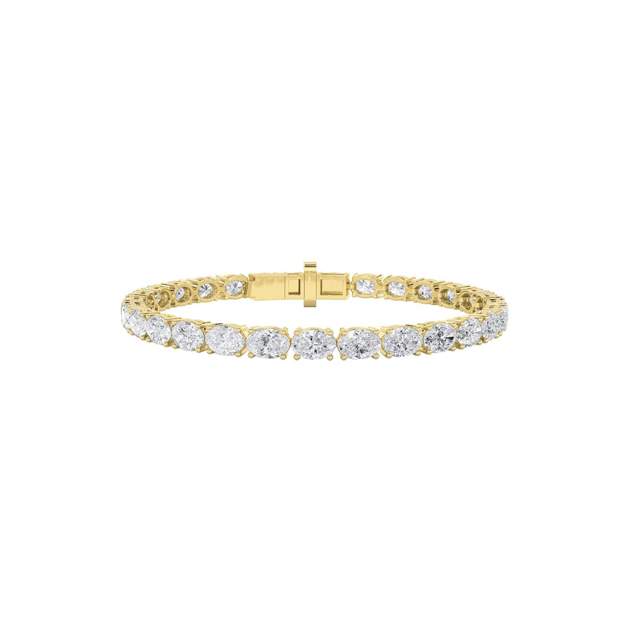14KY 10.5ctw Lab Diamond Oval Accent Bracelet