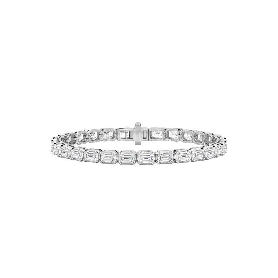 14KW 7ct Lab Diamond Tennis Bracelet F+VS+
