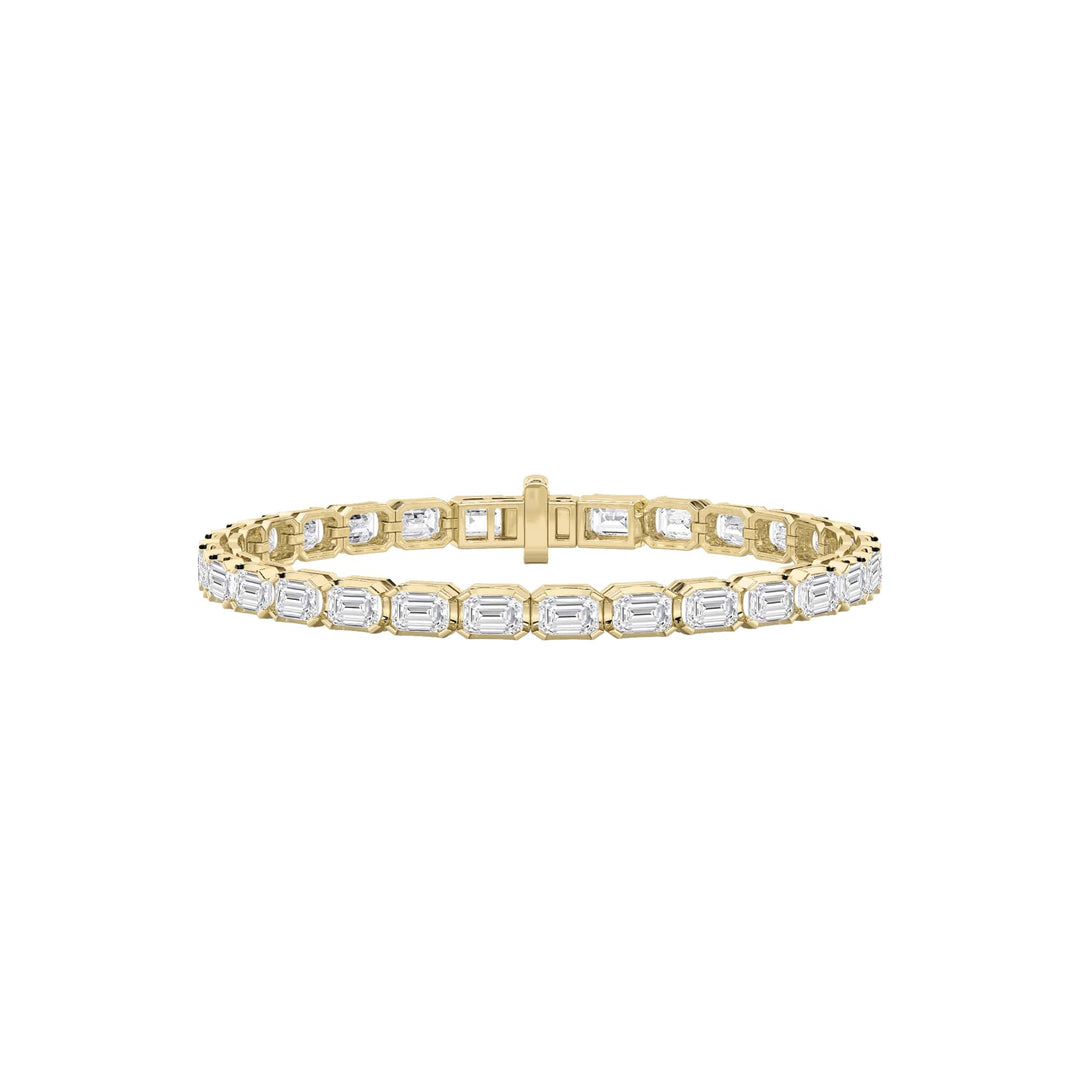 14KY 10ctw Lab Diamond Tennis Bracelet G+VS+