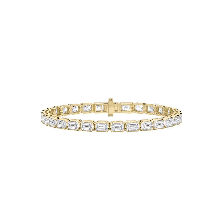 14K Yellow Gold 12ctw Lab Diamond Tennis Bracelet