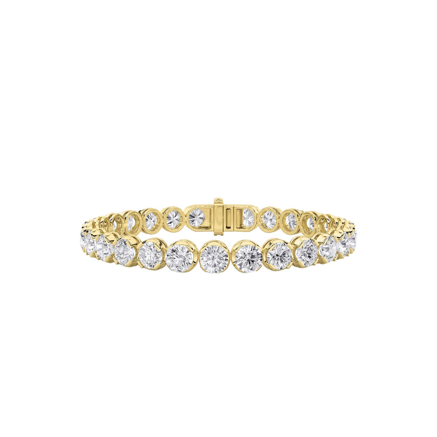 14K Yellow Gold 9CTW Lab Diamond Tennis Bracelet