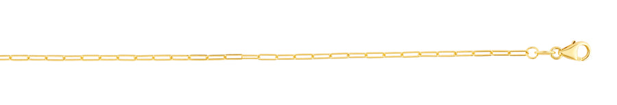 18K Gold 1.5mm Paperclip Chain