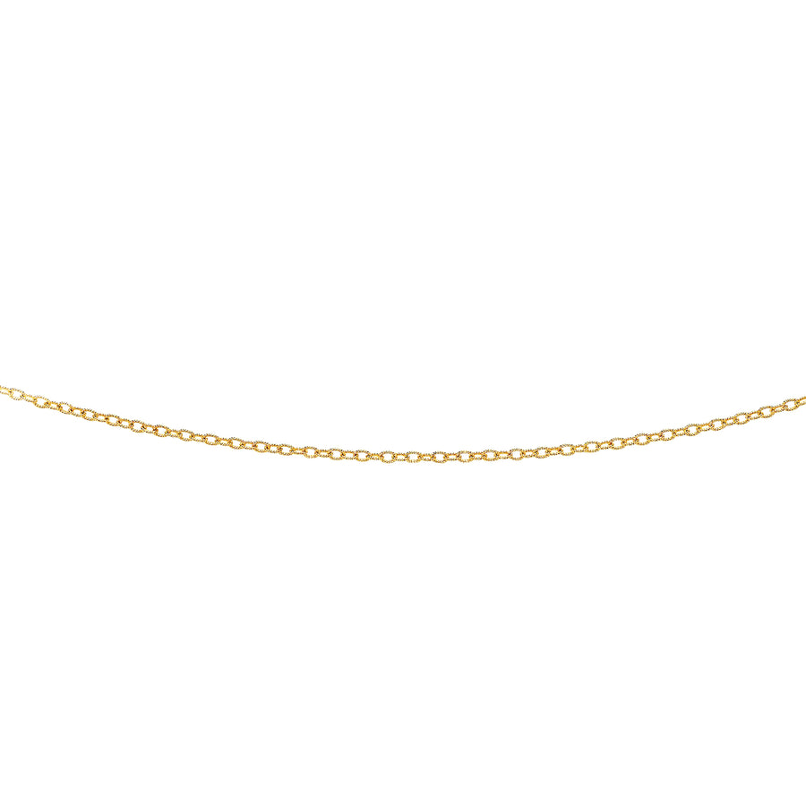 14K Gold 2.5mm Textured Cable Chain