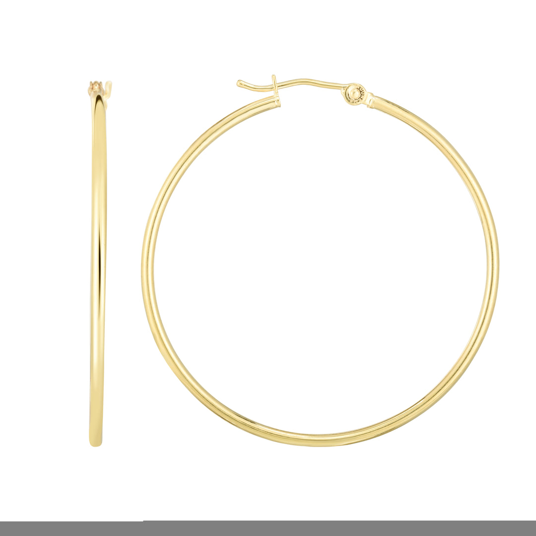 14K Gold 1.5x40mm Hoops