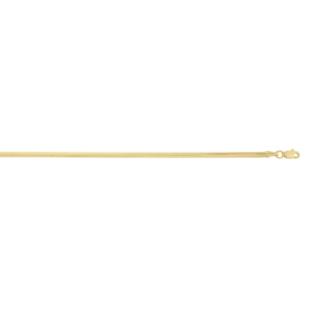 14K 2.6mm Oval Snake Chain