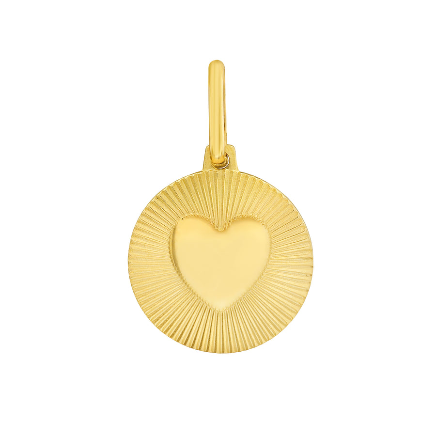14K Radiating Heart Charm