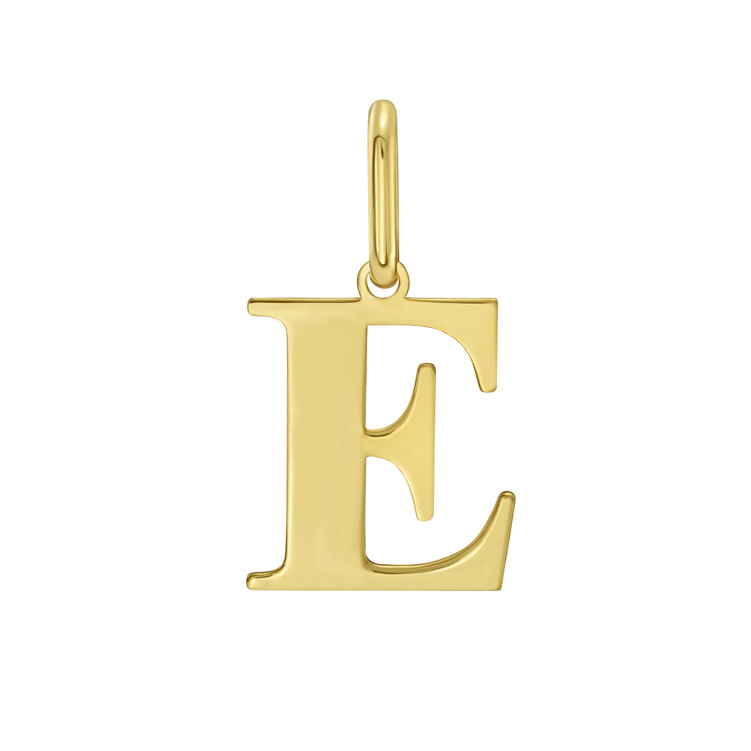14K Gold Initial E Charm