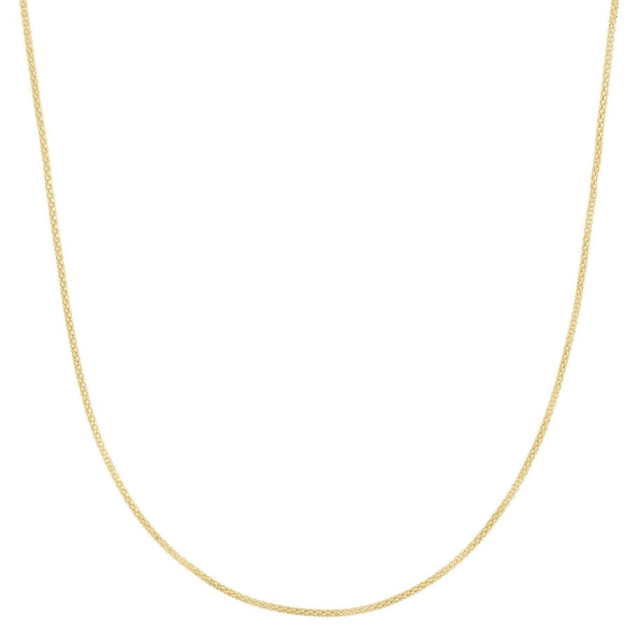 14K Gold 1.3mm Popcorn Chain