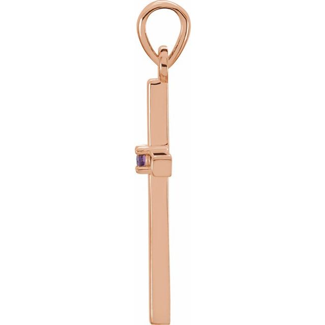 Birthstone Cross Pendant