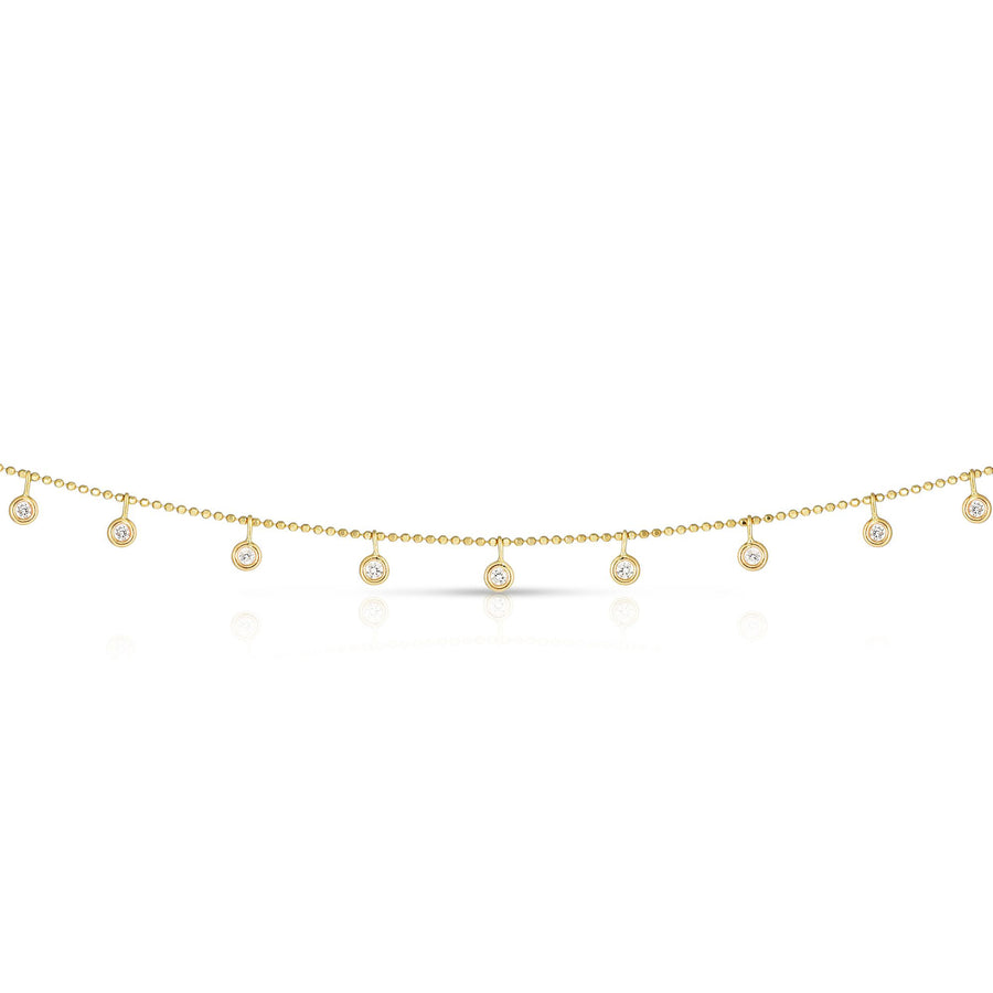 14K Gold .25ct Dangling Diamonds Necklace