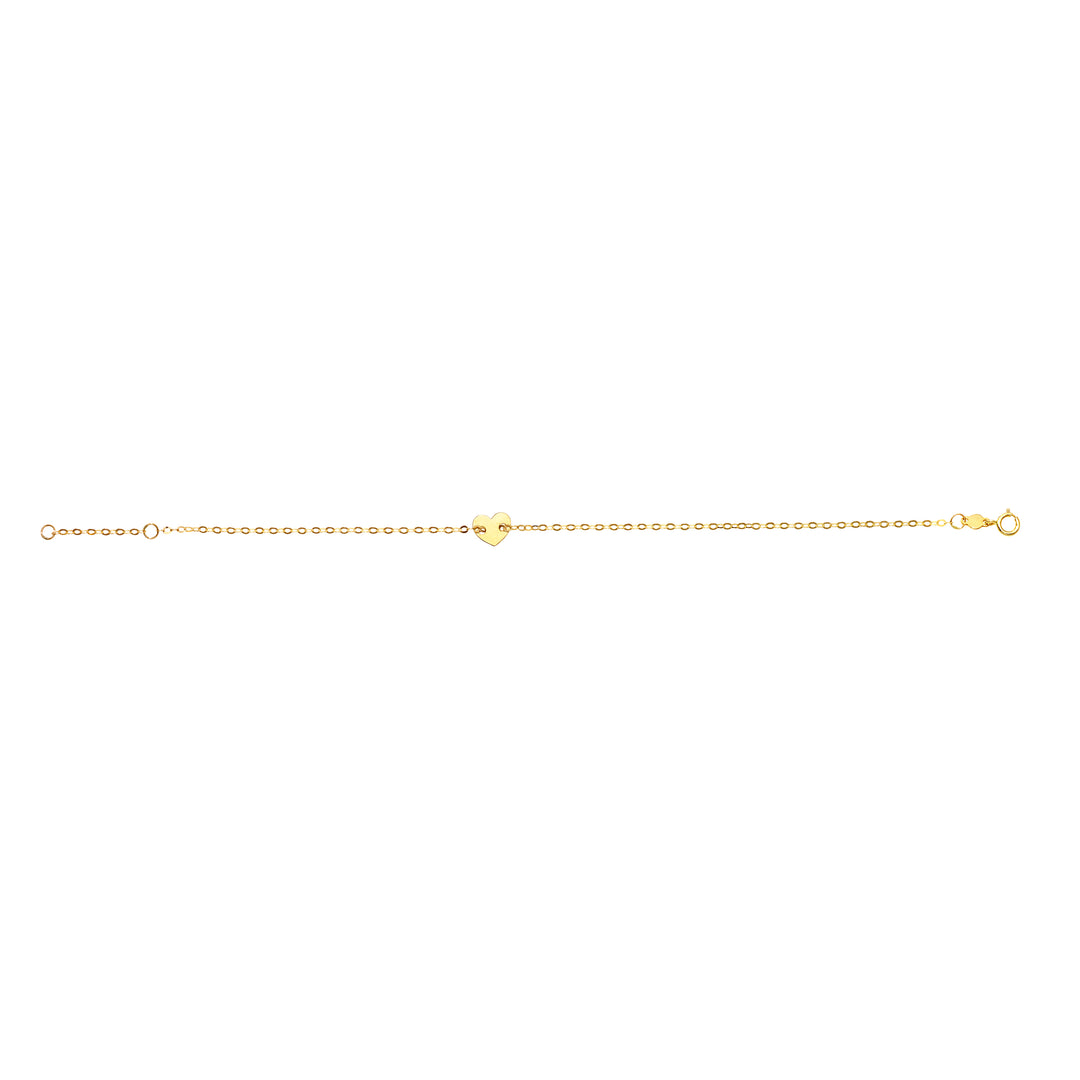 14K Gold Heart Bracelet