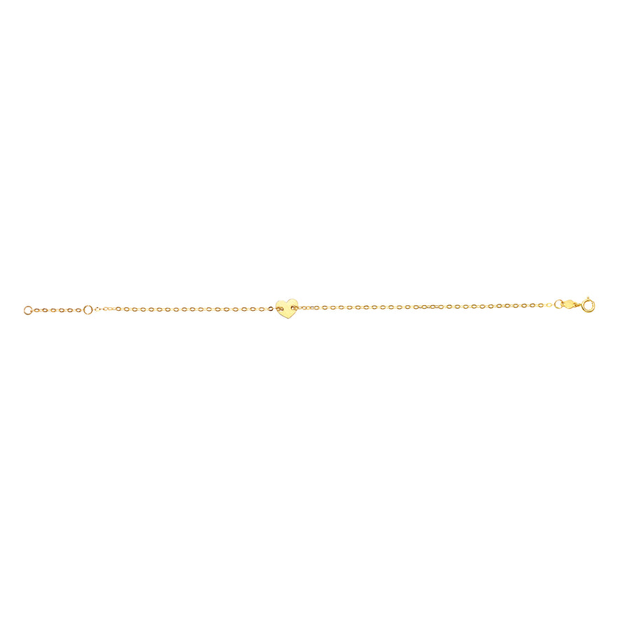 14K Gold Heart Bracelet