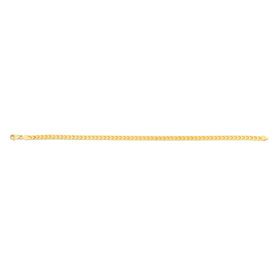 14K Gold 22"" 3.1mm Diamond Cut Round Franco Chain