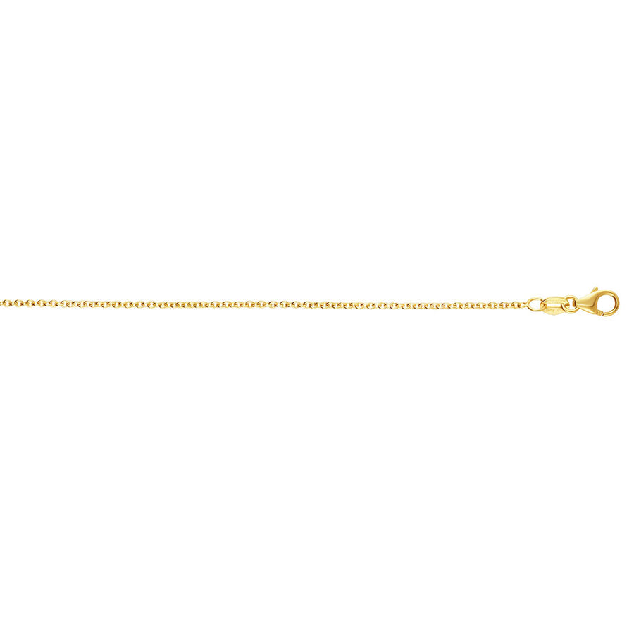 14K 2.4mm Round Cable Chain