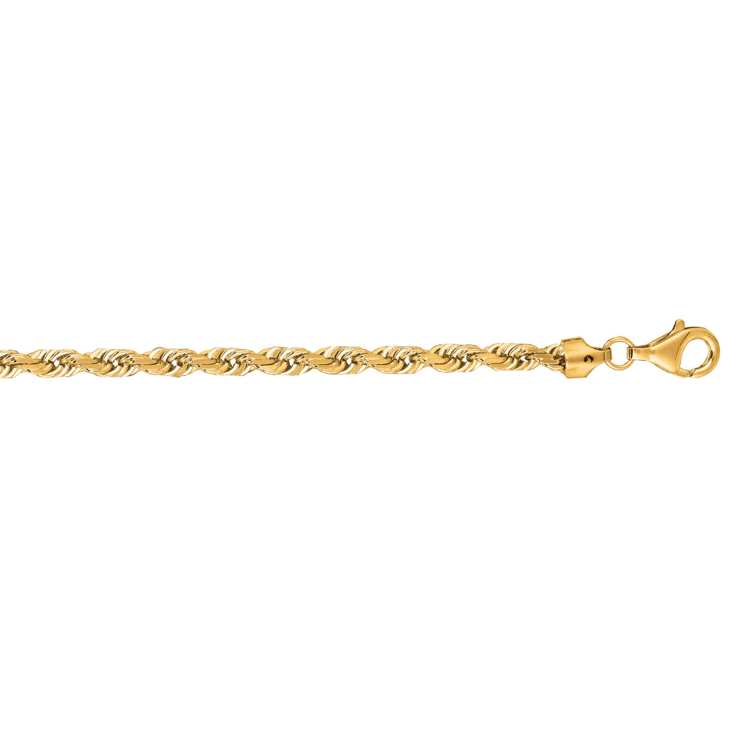 14K Gold 22"" 7mm Solid Royal Rope Chain
