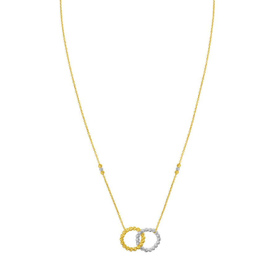 14K TT Interlocking Necklace