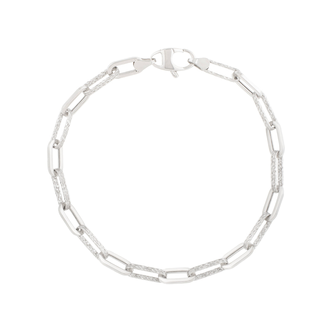 14K 4mm DiamantÃ© Paperclip Bracelet