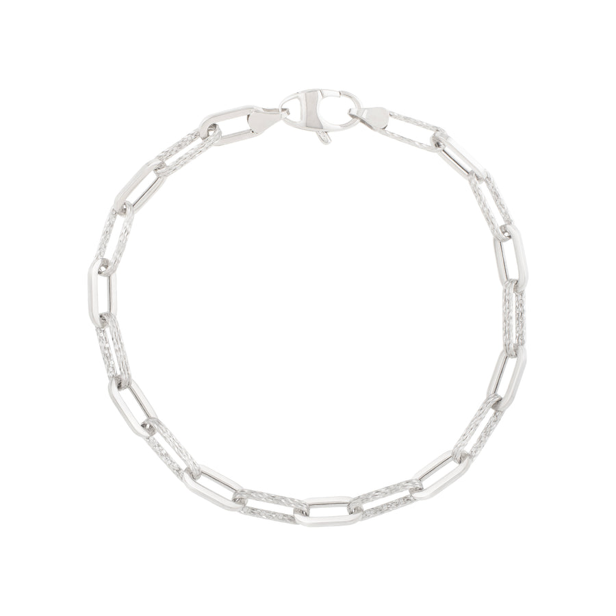 14K 4mm DiamantÃ© Paperclip Bracelet