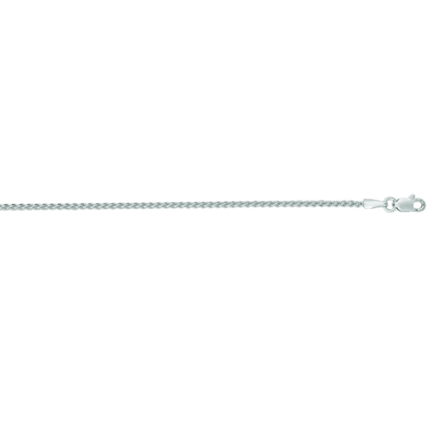 14K Gold 1.5mm Round Wheat Chain