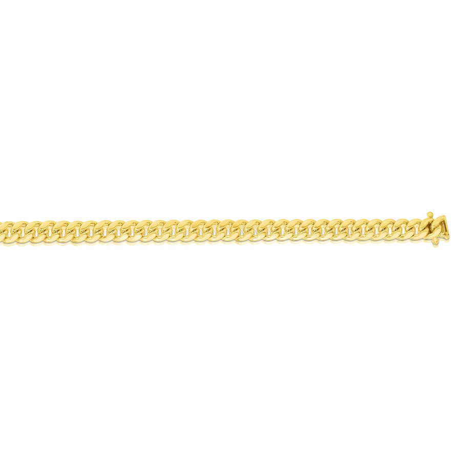 10K Gold 18"" 4.5mm Semi-Solid Miami Cuban Chain