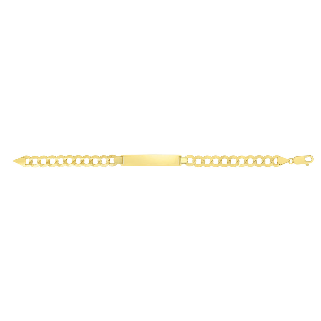 10K Gold 8.3mm Curb ID Bracelet