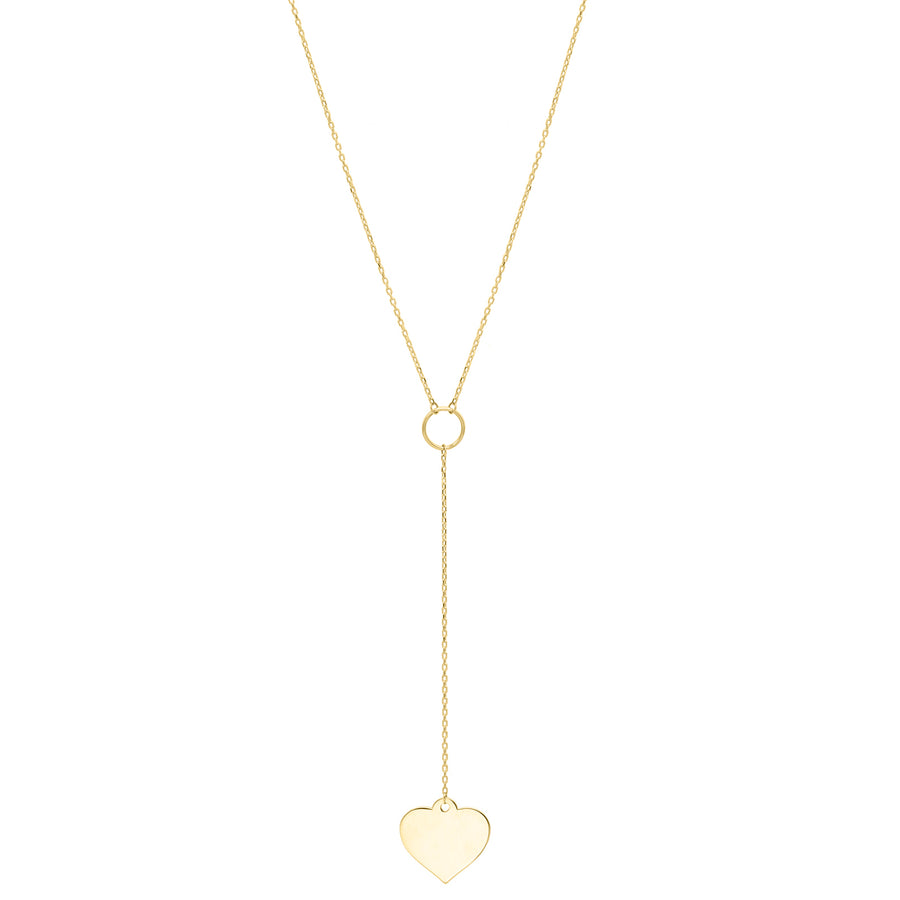 10K Lariat Heart Necklace