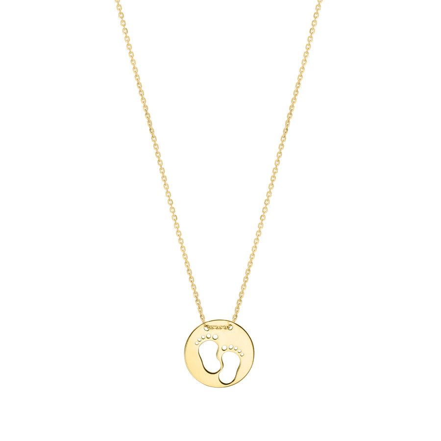 10K Baby Footprints Necklace