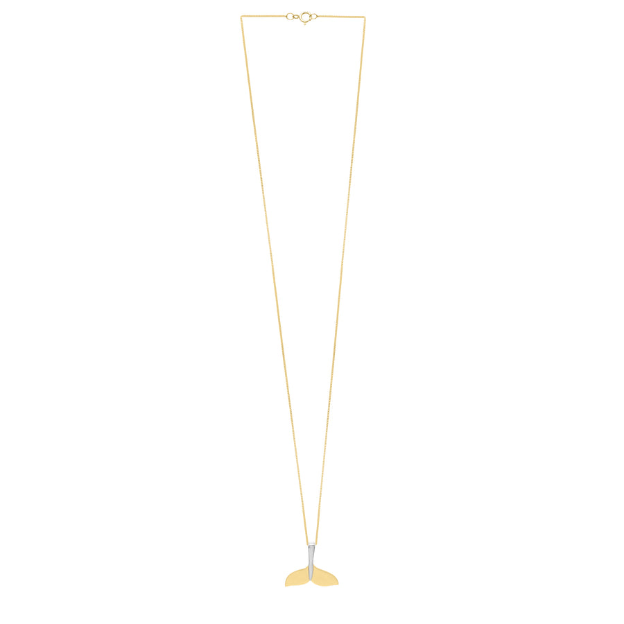10K Whale Tail Necklace
